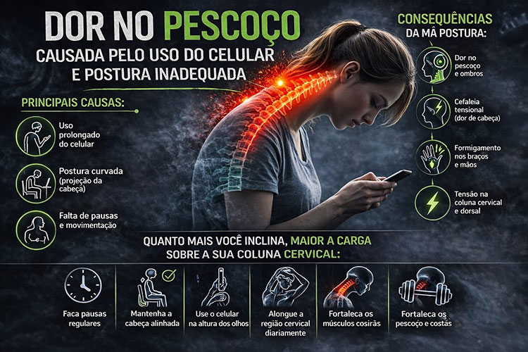 dor no pescoco ao usar celular causas sintomas e como aliviar
